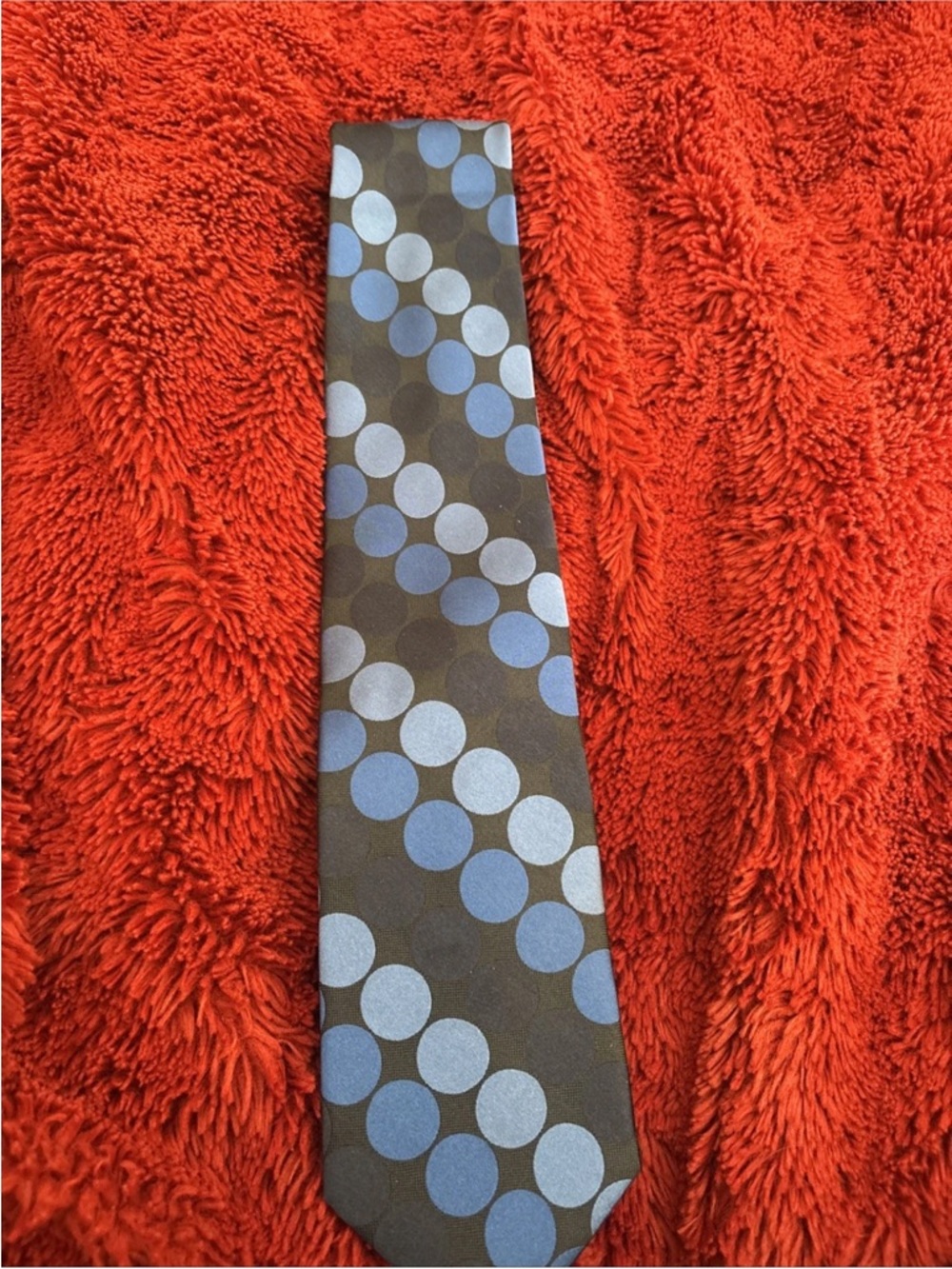 Michael Kors Men's Tie Necktie Silk Polka Dots Blues